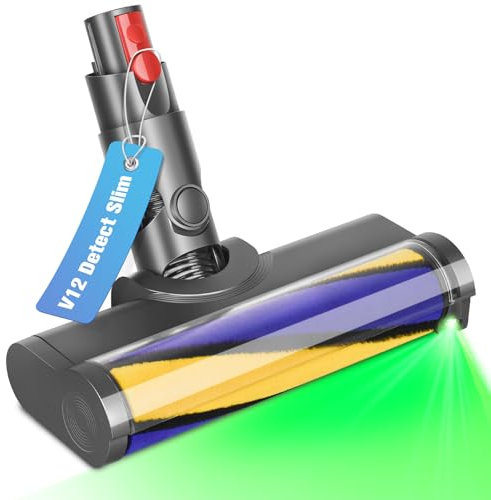 RUKHOOL LED Bürste Bodendüse für Dyson V12 Detect Slim Ersatzteile Ersatzbürste Staubsauger Zubehör Aufsatz bodenbürste für V12 Elektrische Bürstenwalze zum Reinigen Hartböden Nicht für SV12 V7 V8