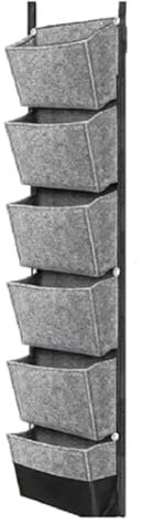 Restikiant 6 Tasche da Giardino da Appendere al Muro per Piantare per Piante Vegetali Coltivare Fioriera Grigia