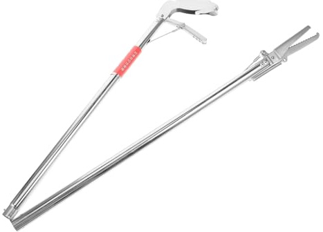 Gatuida Pince Serpent Pliant Acier Inoxydable Clip Attraper Serpent Léger et Robuste Outil Sécurisé pour Reptiles et Pests Facile à Nettoyer et Transporter