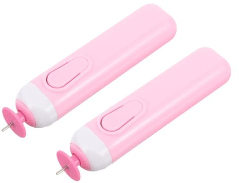 Cabilock Lot de 2 Stylos Électriques à Fente pour Quilling Papier Outils pour Friser et Enrouler Bandes de Papier Accessoires DIY Loisirs Créatifs Coloris Rose Plastique Léger et