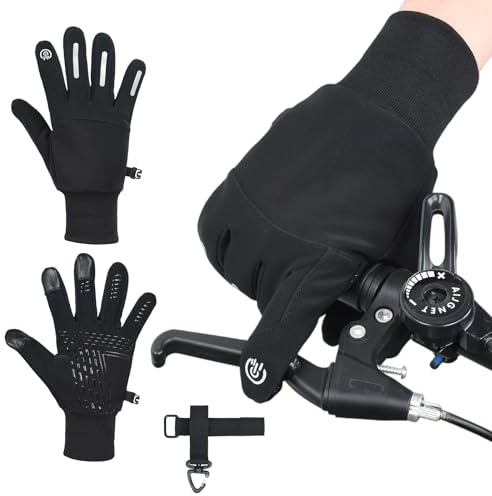 OTraki Guanti Sportivi Invernali Touch Screen Impermeabili Antivento