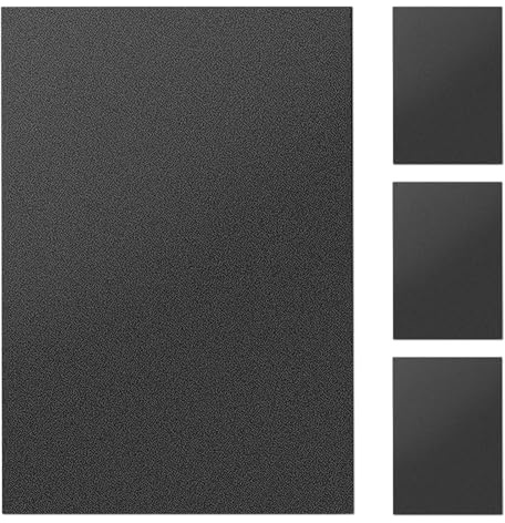4 Feuilles Plaque Plastique ABS Noir, 30x20 cm, Épaisseur 3 mm, Feuille Rigide Thermoformable pour Modélisme, Bricolage, Décoration Intérieure, Peinture et Fournitures Artistiques