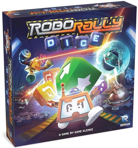 Renegade Game Studios Robo Rally Board Game - Dice Robot Racing Strategy
