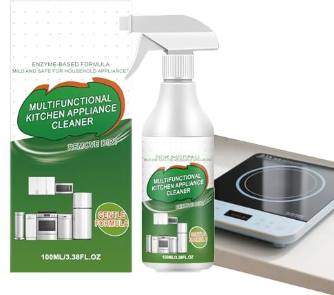 Nettoyant Multifonction pour Appareils de Cuisine,Nettoyant pour la Cuisine,Spray Dégraissant Puissant à Enzymes,Nettoyage Rapide et Profond pour Four,Plaques de Cuisson,Hotte,Plans de Travail (100 ml