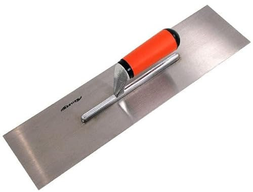 Neilsen CT3287 Plastering Trowel - 114mm x 450mm Blade with Banana Cushion Grip Handle for Smooth Plastering and Screeding
