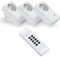 conecto Funksteckdosen Set (3x Funksteckdose, 1x Funkfernbedienung), Indoor, weiß