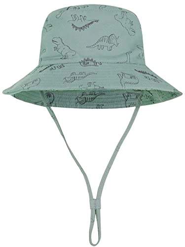 Baby Sun Hat UPF 50+ Sun Protective Toddler Bucket Hat Summer Kids Beach Hats Wide Brim Outdoor Play Hat for Boys Girls Sea Blue 0-6 Months