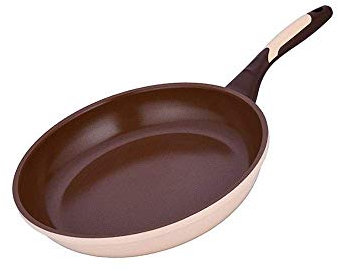 WRMIGN Wok antiaderente con coperchio, wok antiaderenti e padelle per friggere con rivestimento in crackle, grande wok per friggere con coperchio