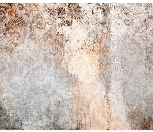 murando - Vlies Fototapete Ornament 350x256cmVlies Tapeten Betonoptik Wandtapete XXL Wanddeko Industrial Style Design Wand Dekoration Vliestapete Wohnzimmer Schlafzimmer Büro Flur Beton Effekt grau