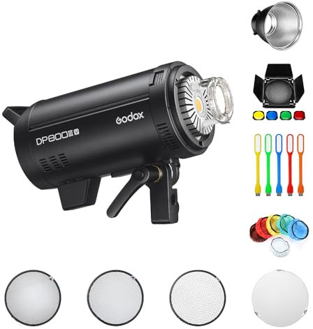 GODOX DP800IIIV Flash de Studio Professionnel Photographie Kit d'éclairage vidéo 800Ws 5800±200K 2.4G Wireless X System Ventilateur intégré à Haute Vitesse Convient pour Le Portrait