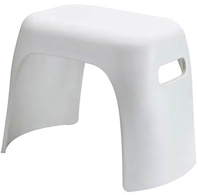 MAGICLULU Antirutsch Kunststoffhocker Kinderstuhl Weiß Einfacher Tritthocker Belastbar Sicher Für Wohnzimmer Badezimmer Küche Mädchen