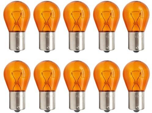 ShuoHui PY21W Lampada per indicatore di direzione, 12 V, colore arancione, giallo, lampada bau15s per auto, S25, 21 W, lampadina lampeggiante (2)