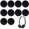 10 Pezzi Schiuma Paraorecchie, Cuscinetti di ricambio per auricolari, Padiglioni Cuffie, Copri Auricolari, Cuscinetti Cuffie, Pad Cuffie, Copri Cuffie, 50 mm, Nero