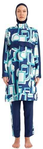 Ensemble burkini 4 pièces pour femme - Tunique, leggings, bonnet et sac de plage - Séchage rapide et imperméable - Mode tendance