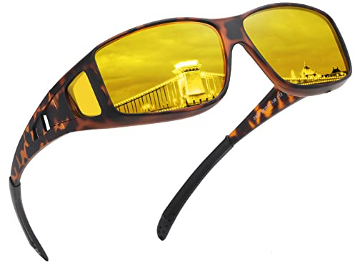 Tnnaiko Night Driving Glasses for Men and Women – Anti-Glare Night Vision Glasses for Safe Driving at Night