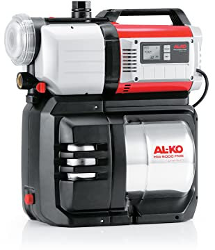 AL-KO Hauswasserwerk HW 6000 FMS Premium, 1400 W Motorleistung, max. Förderhöhe 60 m, max. Fördermenge 6.000 l h, 20 L Inox-Druckkessel Schwarz-rot