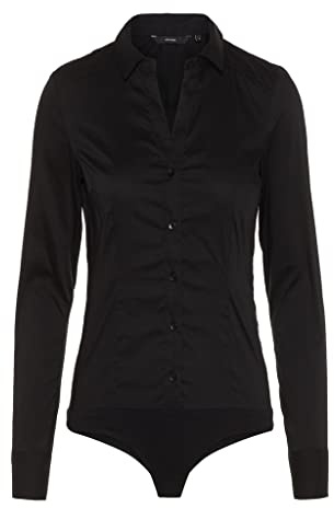 Vero Moda Vmlady - Maglia a Maniche Lunghe da Donna, Modello New Noos, Nero, L