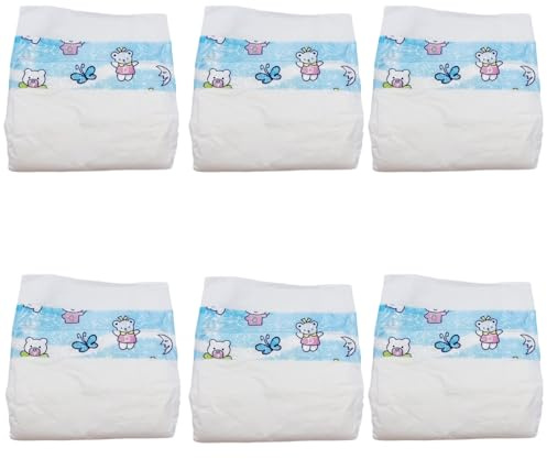 MAIHAO Reborn Baby Dolls Diapers 18-28 inch Newborn Reusable 6-Piece Pack Fit 18-28 Reborn Newborn Dolls
