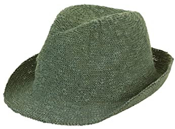 Sterntaler Baby Unisex Hut Baby Strohhut - Baby Hut, Kopfbedeckung Baby Sommer, Sommerhut Baby - aus Baumwolle - dunkelgrün, 53