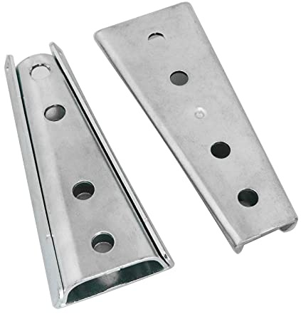 heyous 2 Sets 120x49mm Metal Silver Sectional Sofa Interlocking Connector Bed Parts Heavy Duty Interlocking Hangers Furniture Connector Bed Replacement Parts