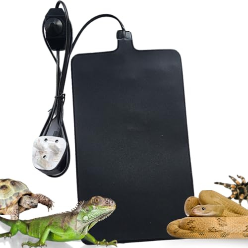 Finest-Filters Reptile Heating Mat Under Tank Terrarium Reptile Heat Pad with Temperature Control, Adjustable Reptile Heat Mat for Lizard, Turtle, Tortoise, Snake, Gecko etc (10w (10 x 6))