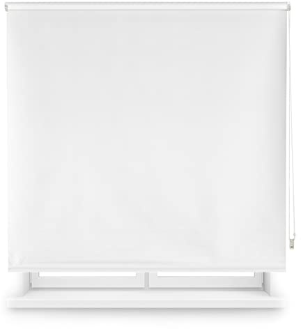 ECOMMERC3 | Estor Enrollable Opaco Blackout Térmico Tamaño 160x230 - Aislante Frío/Calor Tamaño Tela 157x225- Estor Opaco Fácil Instalación Color Blanco Roto
