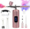 Airbrush Set,Kabellose Airbrush Set mit Kompressor,Tragbares Handheld Airbrush Kit mit LED-Display,Spritzpistole mit Kompressor 38PSI für Nageldesign,Make-up,Tattoos,Kuchen und Gesichtsbemalung