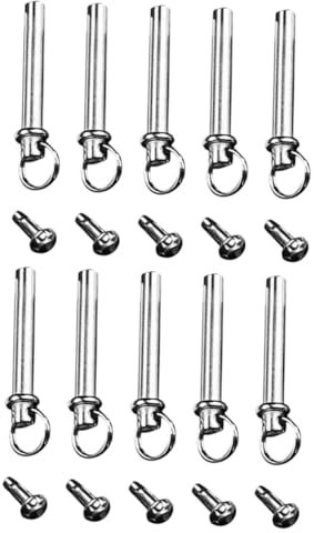 ABOOFAN 10 Set Accessori per ventilatori Chiodi di Sostituzione della Ventola Perno del Gancio di Traino Fan Kit Riparazione ventagli Set di Accessori per ventagli Dado e Rivetti Silver