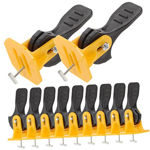 Generico 50 Pezzi Livellatore Di Piastrelle Strumenti Per Piastrellare Composto Autolivellante Livellante Per Pavimenti Kit Di Livellamento Del Livellatori Yellow Ago in Acciaio