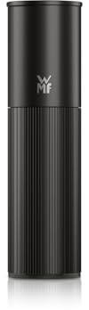 WMF Signature Pro Gewürzmühle – Salz- und Pfeffermühle mit Keramikmahlwerk, einstellbarem Mahlgrad, leicht befüllbar, magnetischem Aromaschutzdeckel, langlebiger Edelstahl, Farbe Schwarz, manuell