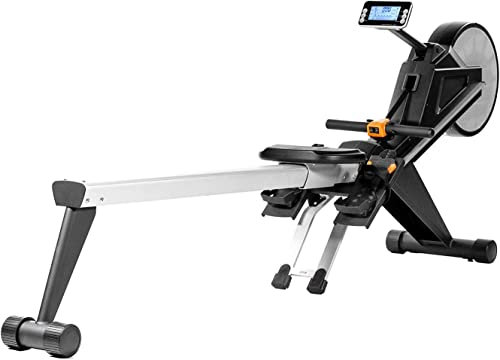 AsVIVA RA10 Klappbares Rudergerät | Magnet- & Luftwiderstand | Leises Magnetbremssystem | Rollen für einfachen Transport | Ideal für Cardio- & Ausdauertraining | Home Gym - Fitnessgeräte für Zuhause