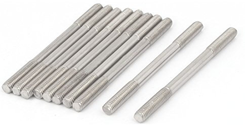 Sourcingmap M5x70mm 304 Stainless Steel Double End Threaded Stud Screw Bolt 10pcs
