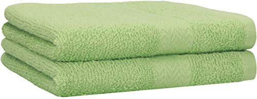 Betz 2 Stück Duschtücher Duschtuch Set Größe 70x140 cm Duschhandtuch Badetuch Strandtuch Handtuch Premium 100% Baumwolle Farbe apfelgrün