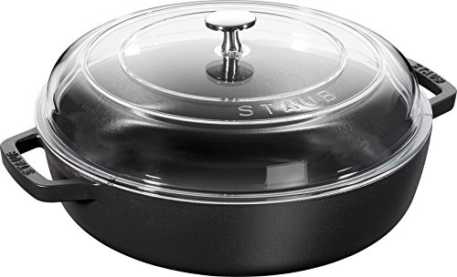 STAUB Sauteuse aus Gusseisen, Gusseisen, schwarz, 31,7 x 24 x 11,6 cm