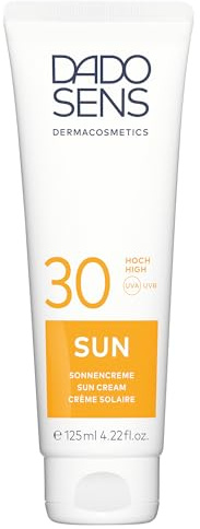 DADO SENS SUN SONNENCREME SPF 30 125ml - Dermatologisch Entwickelter Sonnenschutz bei Sensibler und Allergiegefährdeter Haut, Reichhaltige Emulsion mit hohem UV- & Zellschutz, Vegan