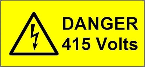 Danger 415 Volts Warning Labels (100 Labels)