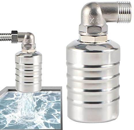 PW TOOLS 3/4 Automatisches Schwimmerventil Wasserstandsregelventil, 304 Edelstahl Schwimmerkugel Ventil Vollautomatisches Schwimmerventil zur Wasserstandsregelung mit Filter