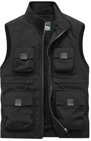 OlyljpinZ Herren Outdoor Weste Leicht Atmungsaktiv Anglerweste Schnelltrocknende Freizeitweste Sommer Ärmellos Jacke Camping Fotografie Jagd Multifunktionsweste mit Mehreren Taschen