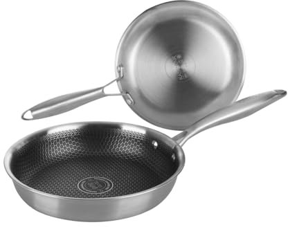 Set 2 padelle 22 e 26 cm a 3 strati Tri - ply grigio Cottura