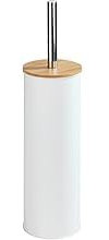 Nakloe - Escobillas de baño - Escobillero baño - WC - Toilet Brush - Acero INOX y Tapa de bambú - 9,5 X 40 cm.