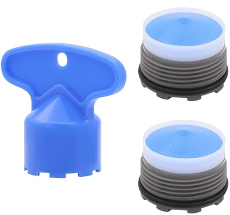 2 x aeratori 8L per rubinetti, filtro rubinetto e 1 x chiave per aeratore, aeratore M18.5 ugello miscelatore, regolatore di flusso per IKEA YTTRAN, ÄLMAREN, GLYPEN (3 pezzi)