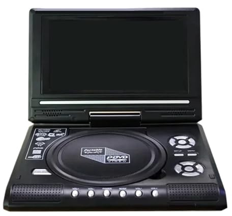 Bärbar 7,8/9,8 Tums DVD-spelare 270 Graders Roterande Skärm HD-videospelare Mini-CD-spelare Bioradio Uppspelningsenhet Platsbesparande(9.8 inch)