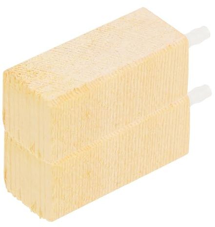HYTROVE 2 Piezas de Piedra Difusora de Aire para Skimmer de Proteínas, Burbujeador de Madera Natural Compacto para Acuario, Piedra Aireadora Densa para Oxigenación de Pecera