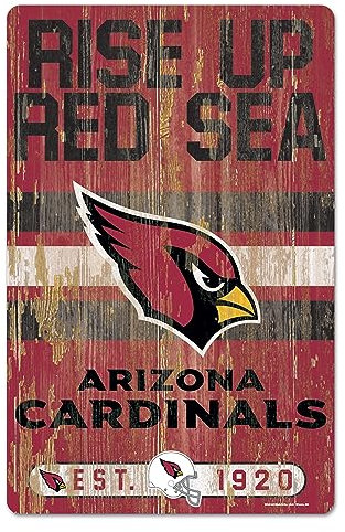 Wincraft NFL Arizona Cardinals Slogan Wood Sign Holzschild