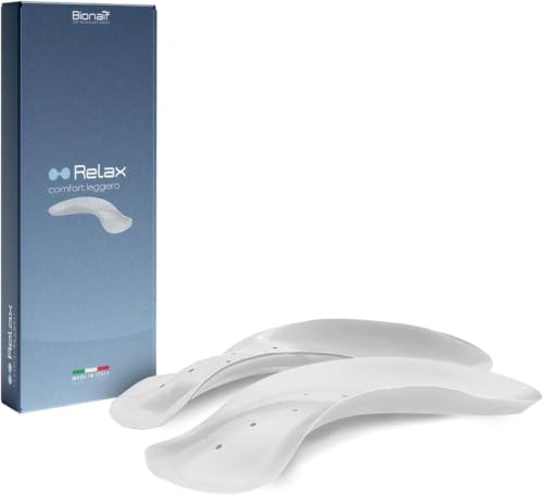 Bionaif Relax, Plantare Ortopedico per Ciabatte, Sandali e Scarpe Aperte, Sollievo da Fascite Plantare, Alluce Valgo, Piede Piatto, Tallonite, Made in Italy, Misura 34-38