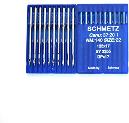 SCHMETZ Industriella symaskinsnålar CANU 37:20/SY3355/DPx17/135x17 storlek 140/22