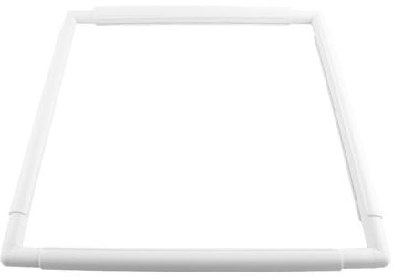 Aro de Bordado Cuadrado, Plástico Resistente, 43x43cm, Bastidor para Punto de Cruz, Gran Formato para Artesanos y Costureras