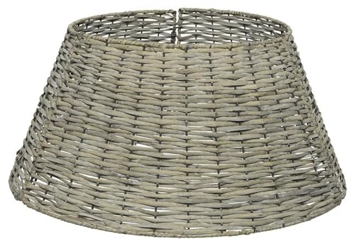 Christbaumständer Abdeckung Rattan Grau Weihnachtsbaumständerhülle teilbar 70 cm