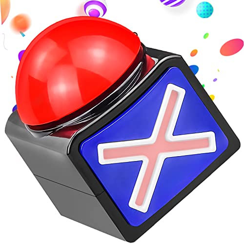 BLUESEABUY Botón Zumbador de Respuesta del Juego Botón con Sonido y Luz Divertido Concurso de Prueba Artículo de Broma Fiesta Juguetes