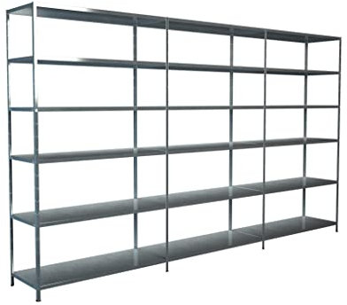 SCHULTE Regalwelt Steck-Grund-/ u 2 Anbauregale, 18 Böden, 2300x3200x500, verz.